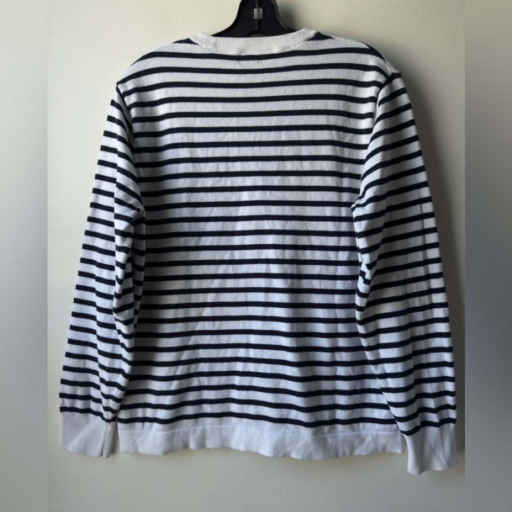 J. Crew Women's Crewneck Sweater - Black and White Stripes - Picture 8 of 12
